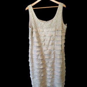 NWT Jessica Howard Women's Tiered Beaded Scoop Neck Dress Sz 18W